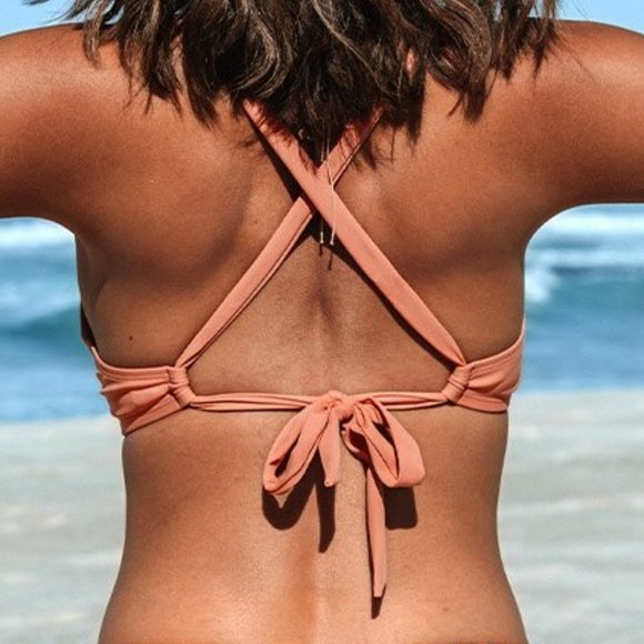 CUPSHE  Hanna Tropical Crisscross Tie Back Bikini NEW WITH TAGS! - Picture 4 of 14